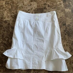 Cache White A-Line Skirt